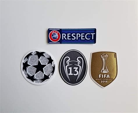 2018 Uefa Champions League Real Madrid Set Soccer Patch 13