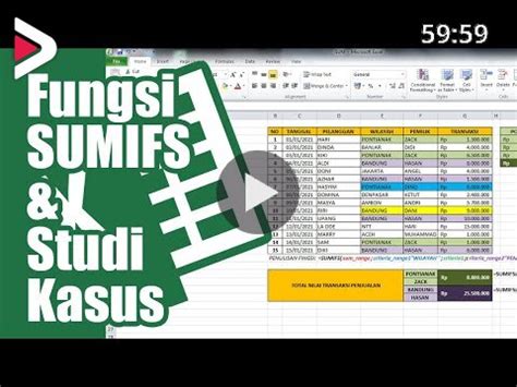 Penjelasan Fungsi Sumifs Pada Excel Beserta Contoh Kasus Dan