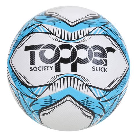 bola de futebol de campo society topper slick cpo 2020 azul submarino