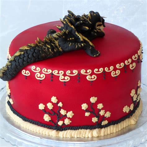 Pannel strips verticak (the cake blog) diamond/quilted none; Chinese Dragon Birthday Cake - CakeCentral.com