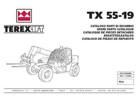 Terex Tx55 19 Lift Download Parts Catalogue In Pdf