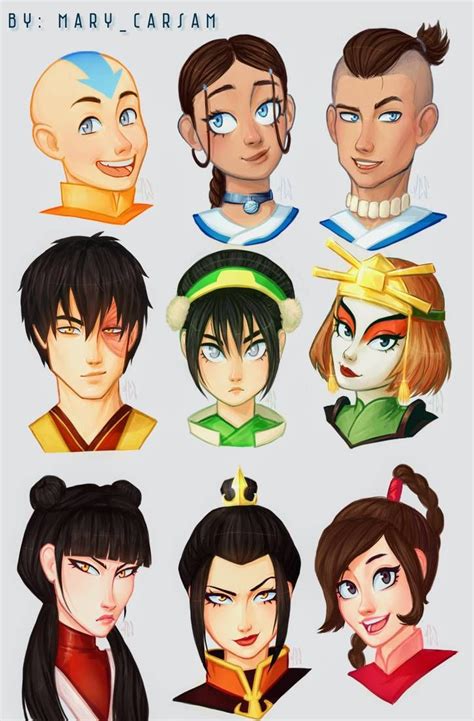 Avatar The Last Airbender Characters By Marycarsam On Deviantart