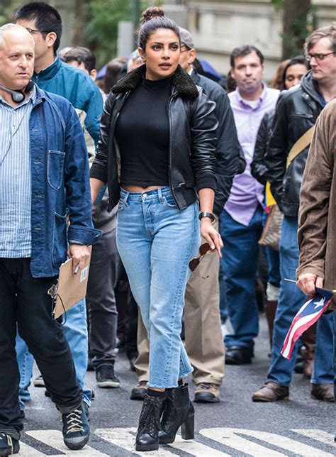 Priyanka Chopra Quantico Leather Jacket Made To Measure Custom Jeans For Men And Women
