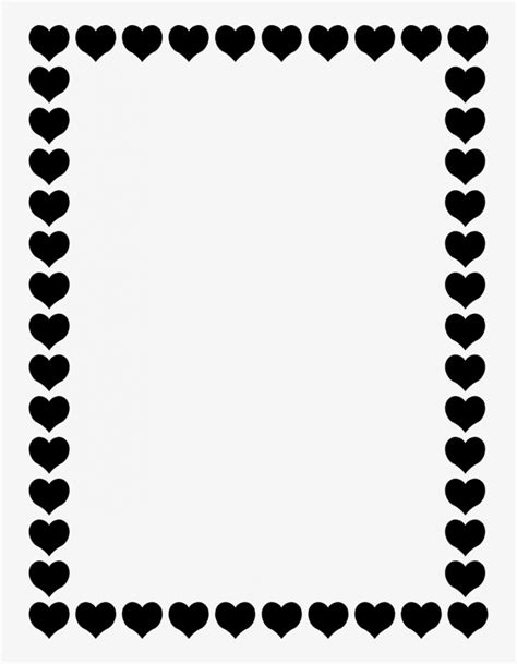 Heart Border Clip Art Black And White