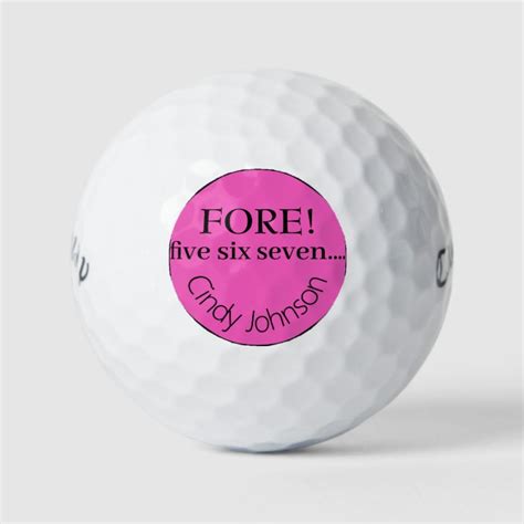 Fore Five Six Seven Funny Personalized Golf Balls Uk
