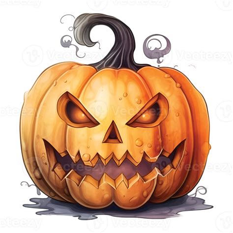 Pumpkin Patch Magic 2d Halloween Pumpkin Illustration Ai Generative