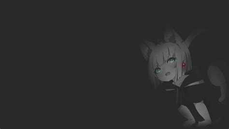 Manga Dark Background Original Characters Illustration Anime Girls Minimalism Fan Art