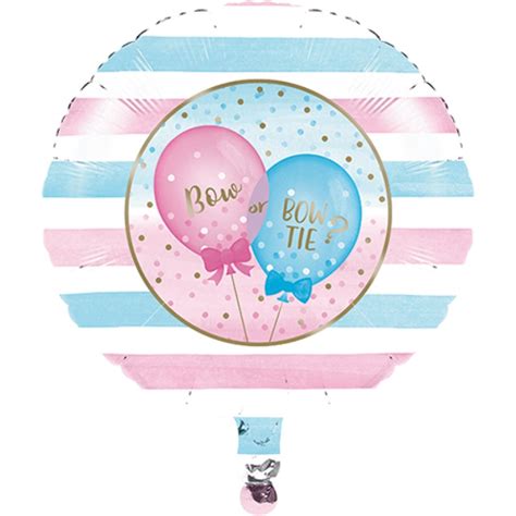Gender Reveal Bow Or Bow Tie 1845cm Add A Balloon