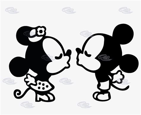 Free Mickey And Minnie Mouse Silhouette Clip Art Dessin Mickey Et