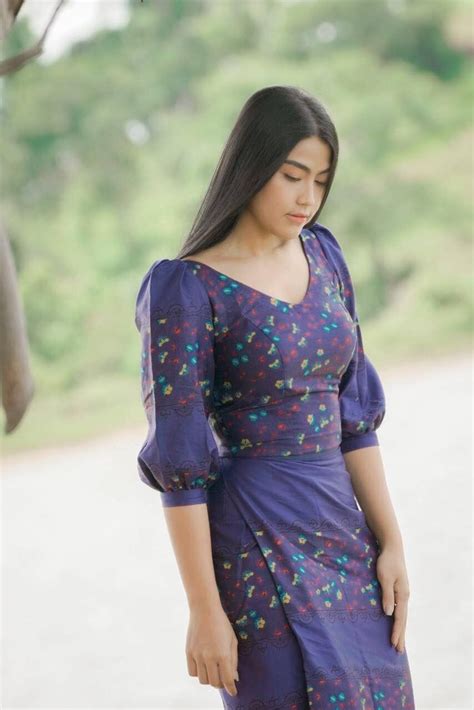 Ei Chaw Po Dress Sewing Patterns Sewing Dresses Myanmar Dress Design