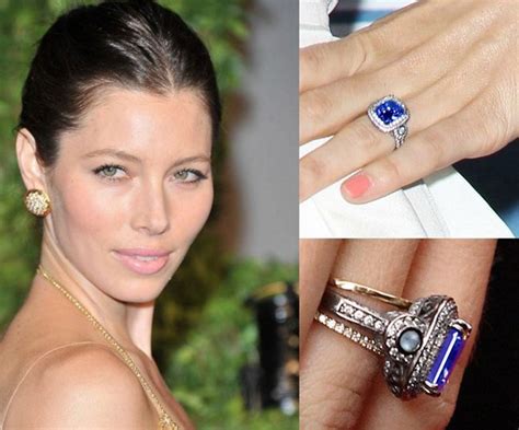 11 Celebrity Engagement Rings Reinvented With Sapphires Celebrity Wedding Rings Famous