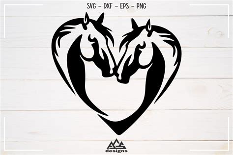 Horse Love Heart - Valentine Svg Design By AgsDesign | TheHungryJPEG