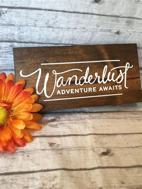 Wanderlust Wood Sign Travel Decor Home Decor Rv Decor Etsy