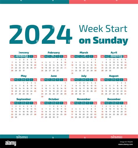Calendar 2024 The Week Begins On Sunday Simple Calendar Template Porn