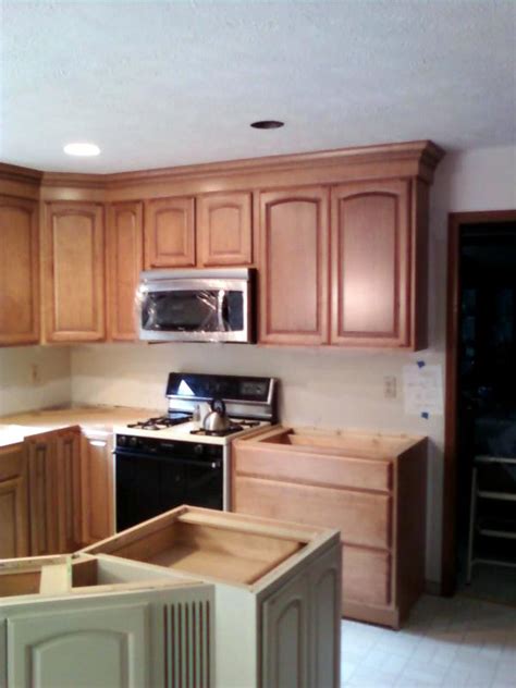 Stock cabinets new kitchen cabinets diy cabinets kitchen redo kitchen ideas trim on cabinets kitchen craft crown moulding kitchen cabinets kitchen cupboard. Nailers For Crown Molding Over Kitchen Cabinets ...