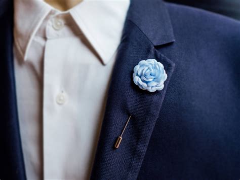 Boutonniere Lapel Pin Mens Lapel Pin Peach Rose Flower Lapel Etsy