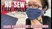 How to Make a Face Mask from a T-Shirt - YouTube
