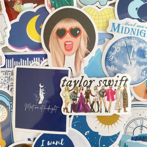 50pcs Taylor Swift Stickers Vinyl Decal Midnights Sticker Etsy Australia