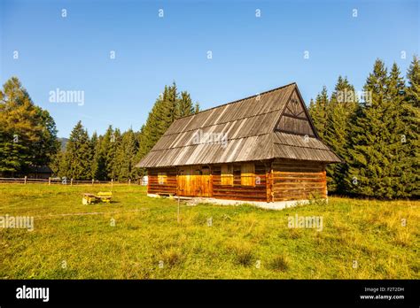 Traditional Wooden Hut In Tatra Mountains Poland Stock Photo Alamy