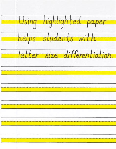 Good To Know Using Highlighted Paper Helps Students With Letter Size