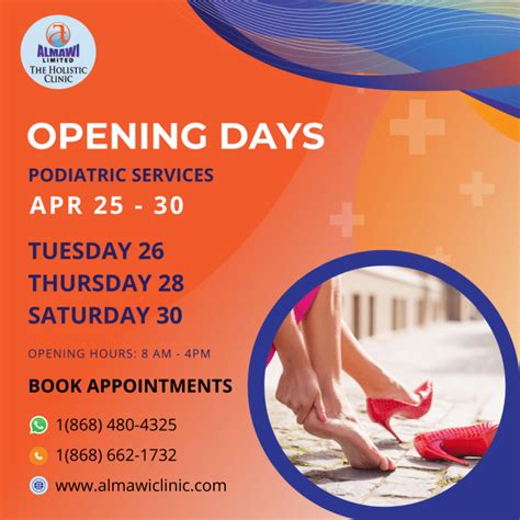 Opening Days April Almawi Limited The Holistic Clinic