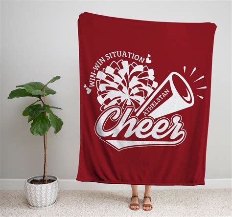 personalized cheerleading blanket custom name and team name etsy