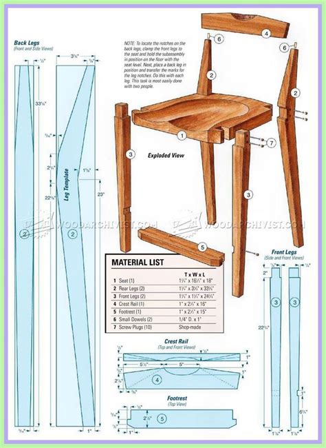 129 Reference Of Kitchen Chair Blueprints Wood Chair Design Chair