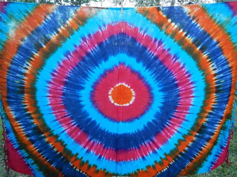 Hippie Tapestry Fabric Boho Tie Dye Circle Pattern