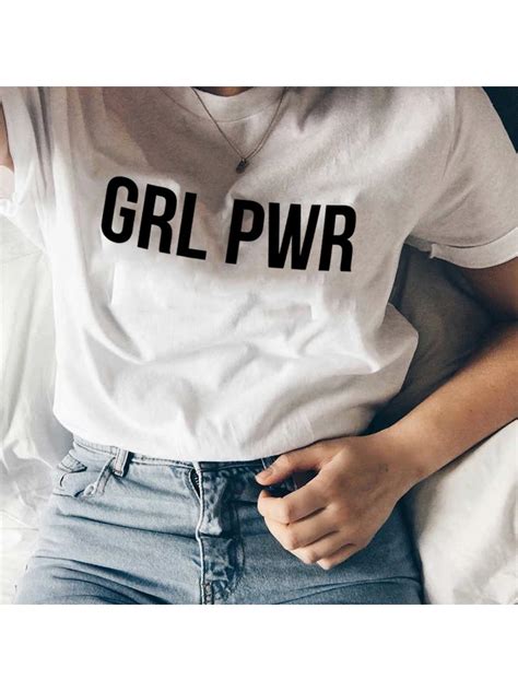 Grl Pwr Tee Girl Power T Shirt Feminist Sassy Female Girl Tops Women