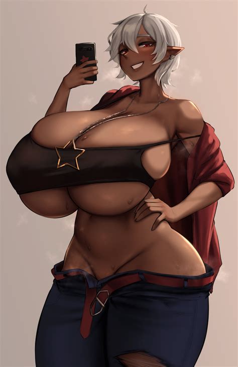 rule 34 1girls breasts cleavage colette belrose dark skinned female dark elf elezen final