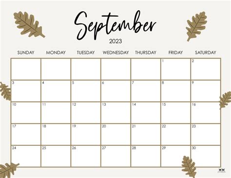 September October Calendar 2023 Printable Calendar 2023