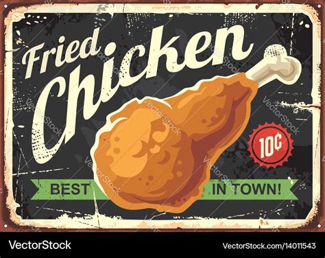 Fried Chicken Royalty Free Vector Image Vectorstock
