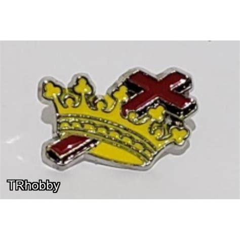 Knights Templar Pin Chrome Plated With Enamel Masonic Freemasonry