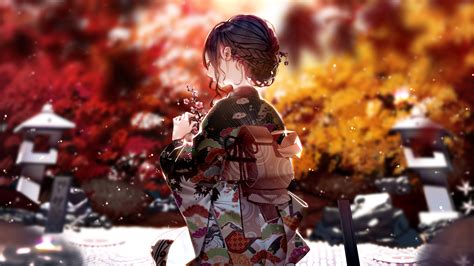 Kimono Dress Anime Girl 4k Hd Anime 4k Wallpapers