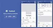 FREE Facebook Mobile Feed & Profile Layout - 2017 on Behance