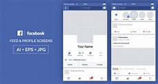 FREE Facebook Mobile Feed & Profile Layout - 2017 on Behance