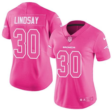 Womens Nike Denver Broncos 30 Phillip Lindsay Limited Pink Rush