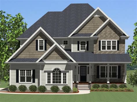 Families with young children often require a two story house plan in which all bedrooms are featured on the second floor while the main living areas are featured on the first floor. Two-Story House Plan, 067H-0017 | Craftsman style house ...