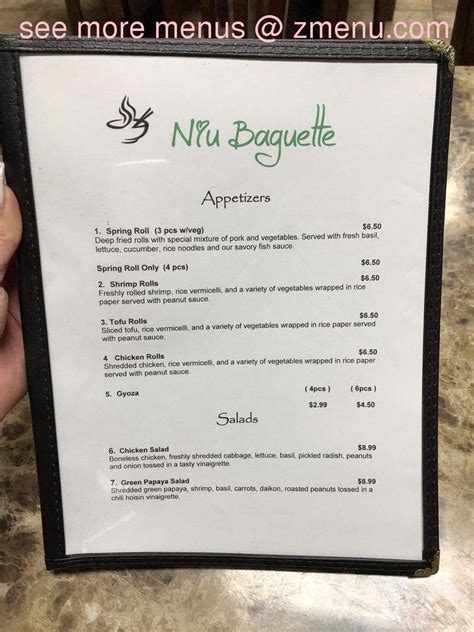 Online Menu Of Niu Baguette Bbq And Noodle Soup Restaurant Honolulu Hawaii 96813 Zmenu