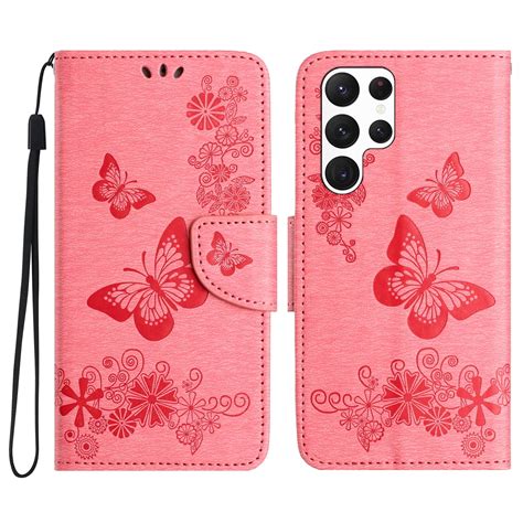 Allytech Galaxy S24 Ultra Wallet Case Pu Leather Butterfly Embossed