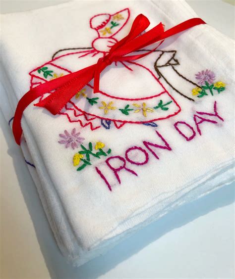Embroidered Flour Sack Towel Pattern Princess