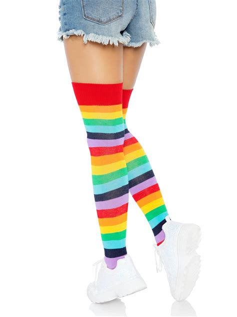 Cherry Rainbow Thigh High Stockings Hosiery Leg Avenue