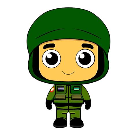 Premium Vector Cute Army Soldier Helmet Military Hand Drawn Flat