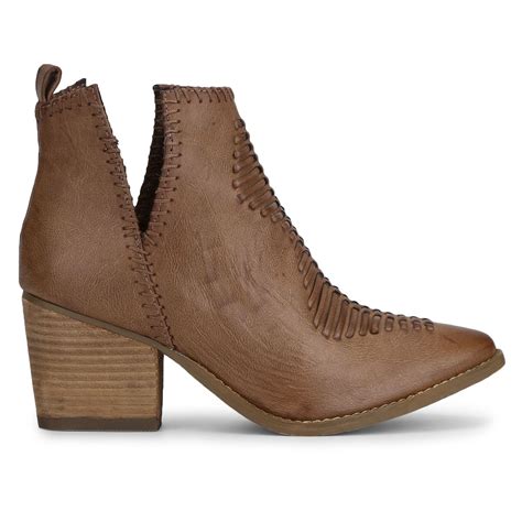 Zebba Tan Ankle Length Bootie Boots Price in India- Buy Zebba Tan Ankle Length Bootie Boots ...