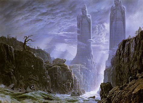 The Pillars Of The Kings By Ted Nasmith Lord Of The Rings Tolkien