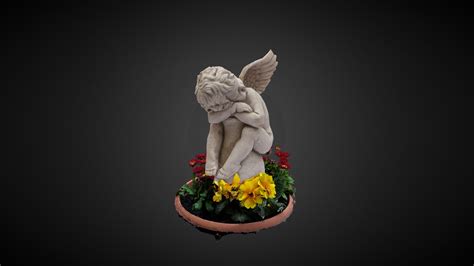 Angel Relaxes In Flowers Download Free 3d Model By Zargbyte Be9bd91