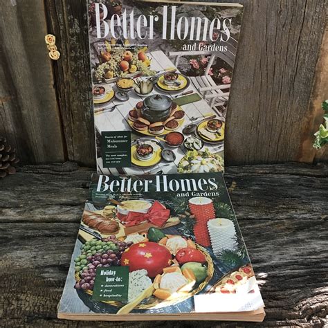Vintage 1950s Better Homes And Garden Magazines Pair Of Vintage Mid