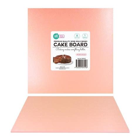 Buy 24 X Premium Square Rose Gold Cake Board 15cm Food Grade