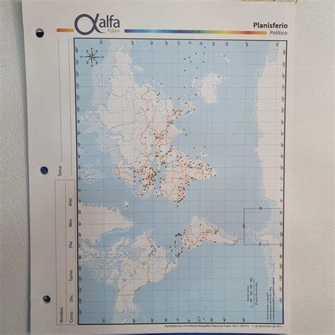 psicología Hubert Hudson Alegre mapa planisferio para completar