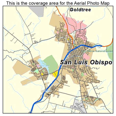 Aerial Photography Map Of San Luis Obispo Ca California